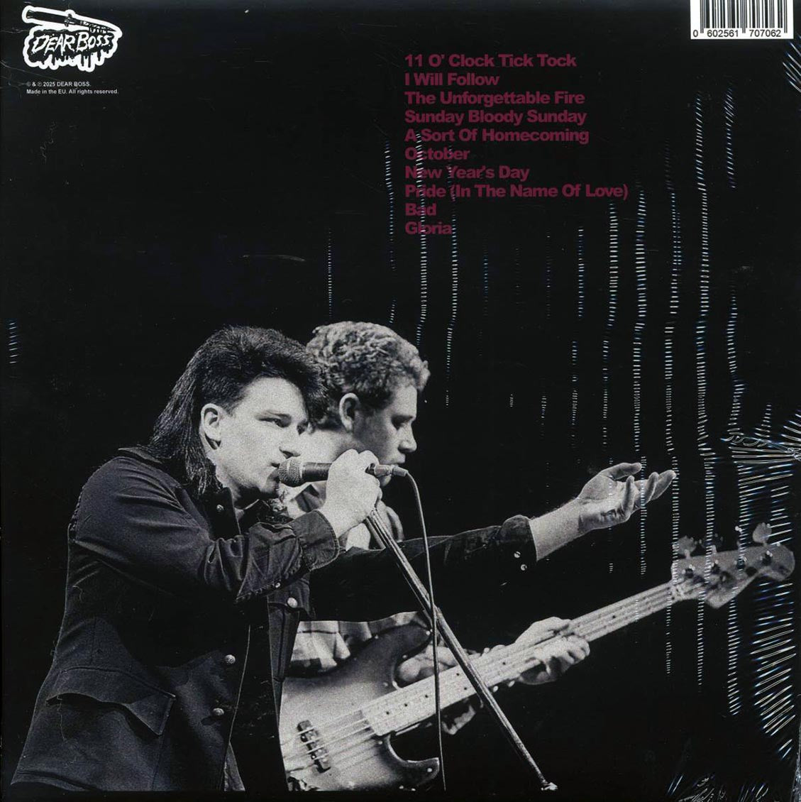 U2 - Bloody Bologna: Live At Teatro Tenda, Feb. 5 1985 (ltd. 300 copies made) (black marble) Vinyl Record