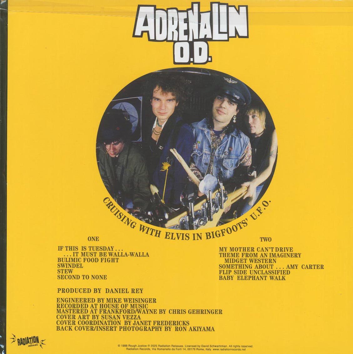 Adrenalin OD - Cruising With Elvis In Bigfoots' UFO (ltd. ed.) (yellow vinyl) Vinyl Record