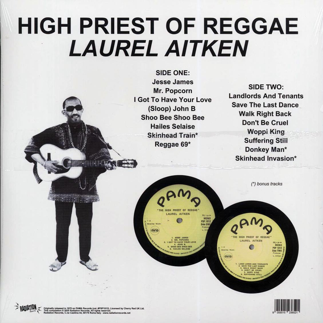 Laurel Aitken - The High Priest Of Reggae (+4 bonus tracks) Vinyl Record
