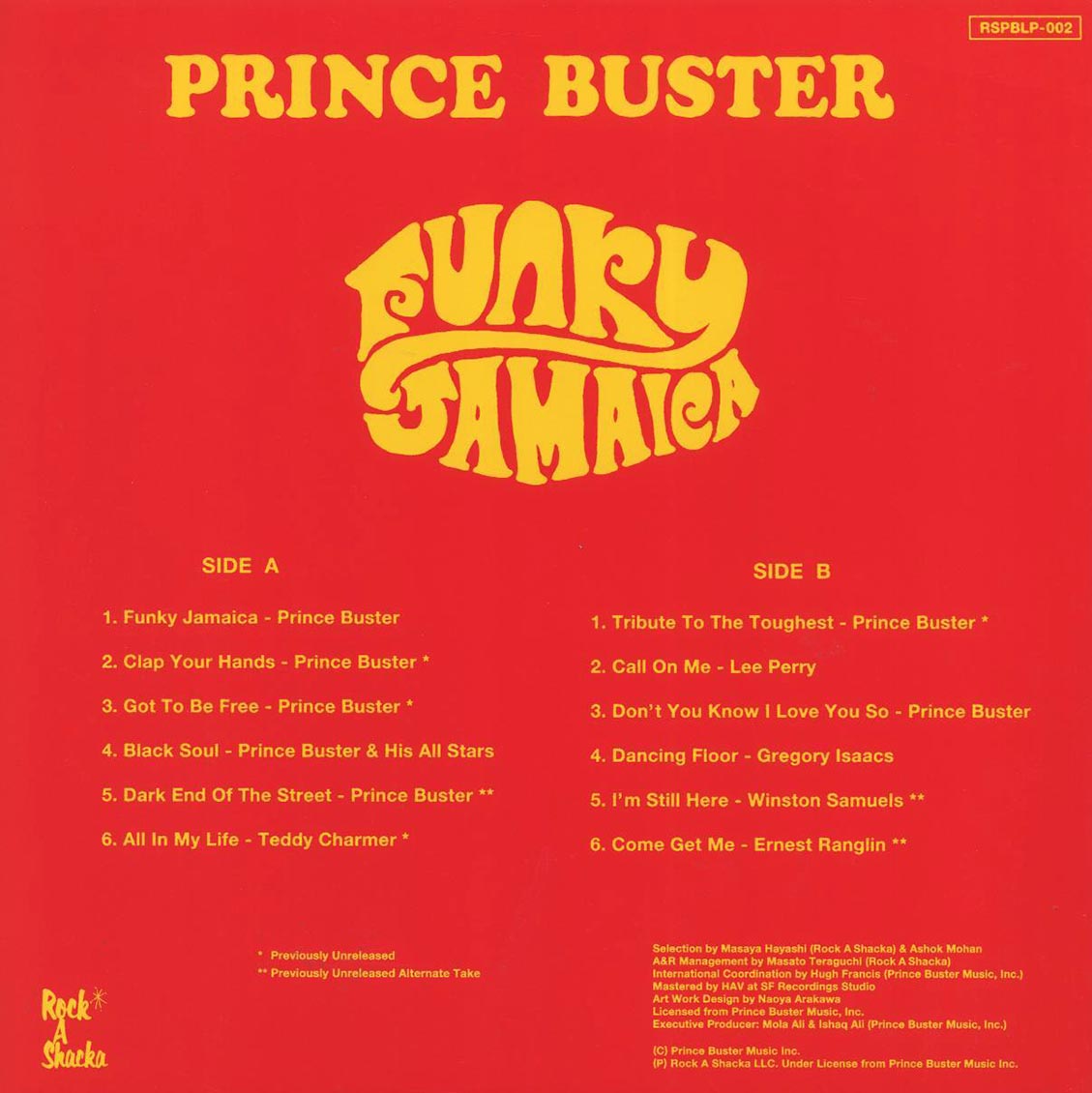 Prince Buster - Funky Jamaica (Japan press) Vinyl Record