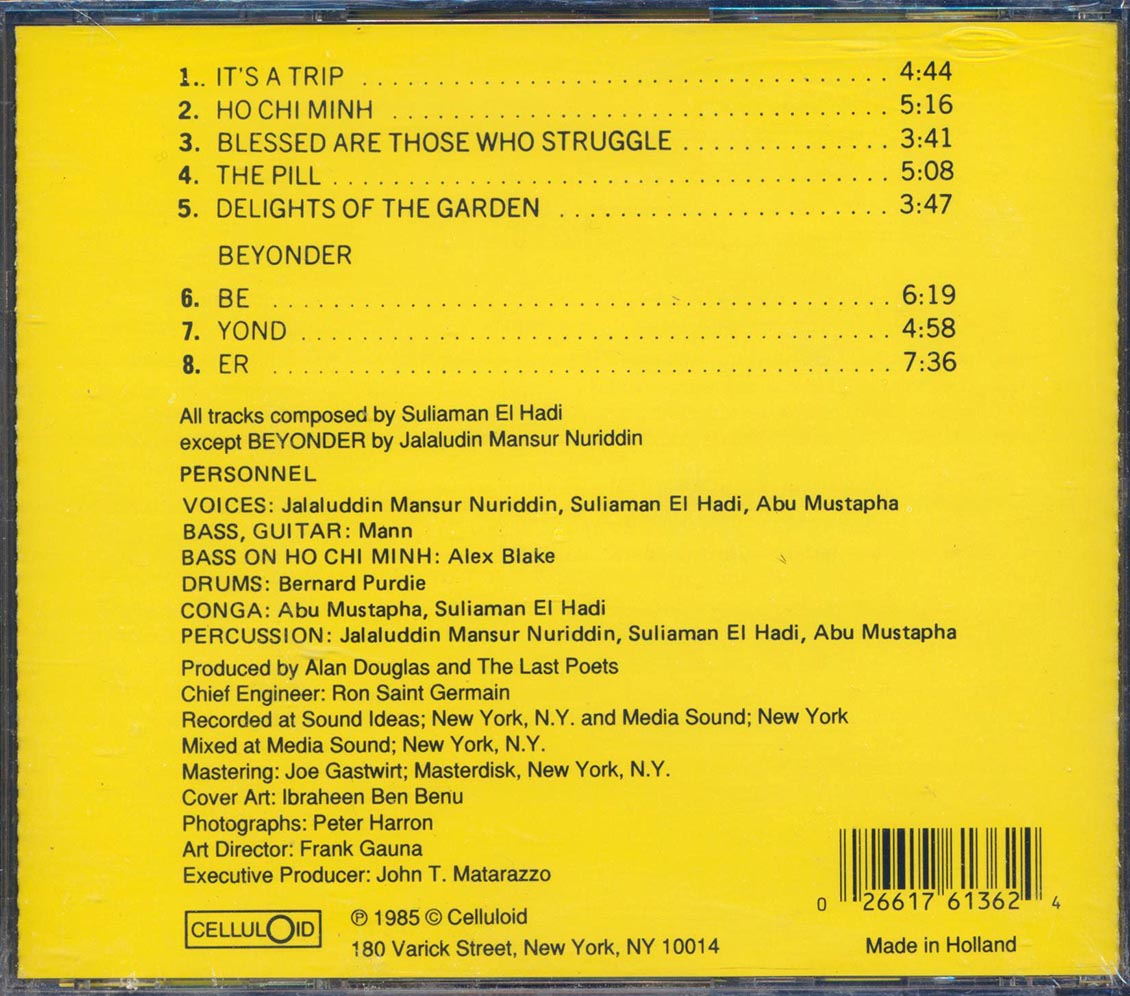 The Last Poets, Bernard Purdie - Delights Of The Garden Music CD