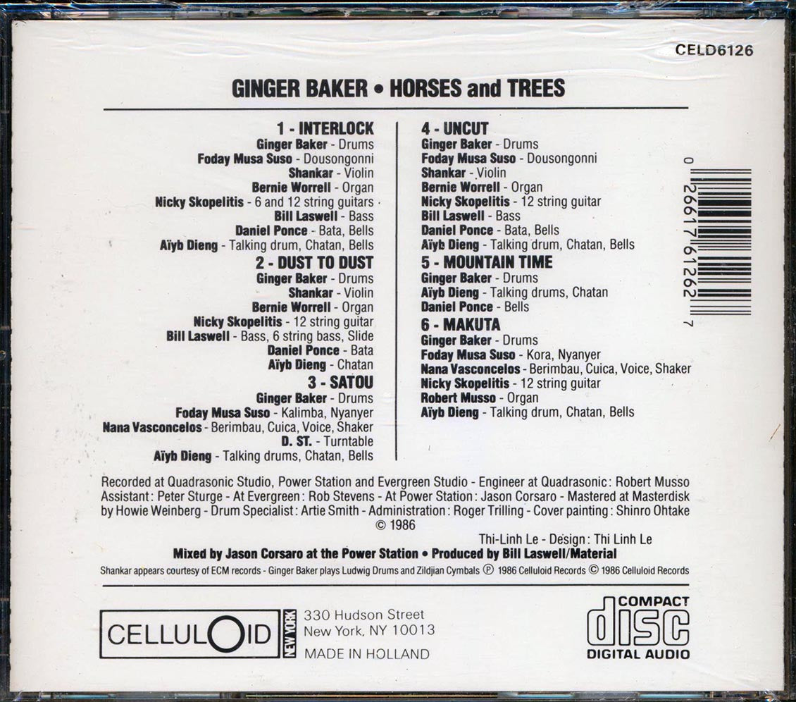 Ginger Baker - Horses And Trees Music CD