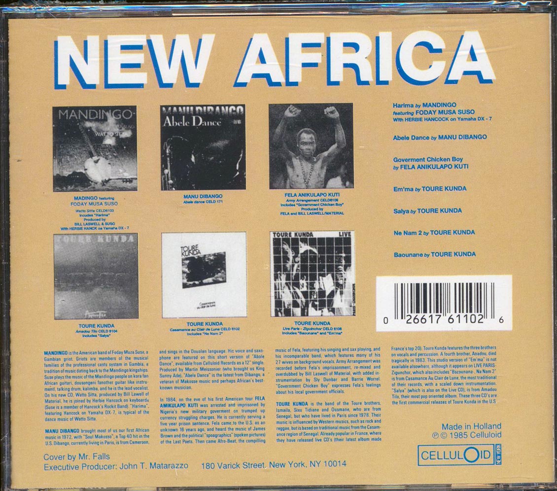 Fela Kuti, Toure Kunde, Manu Dibango, Herbie Hancock - New Africa Music CD