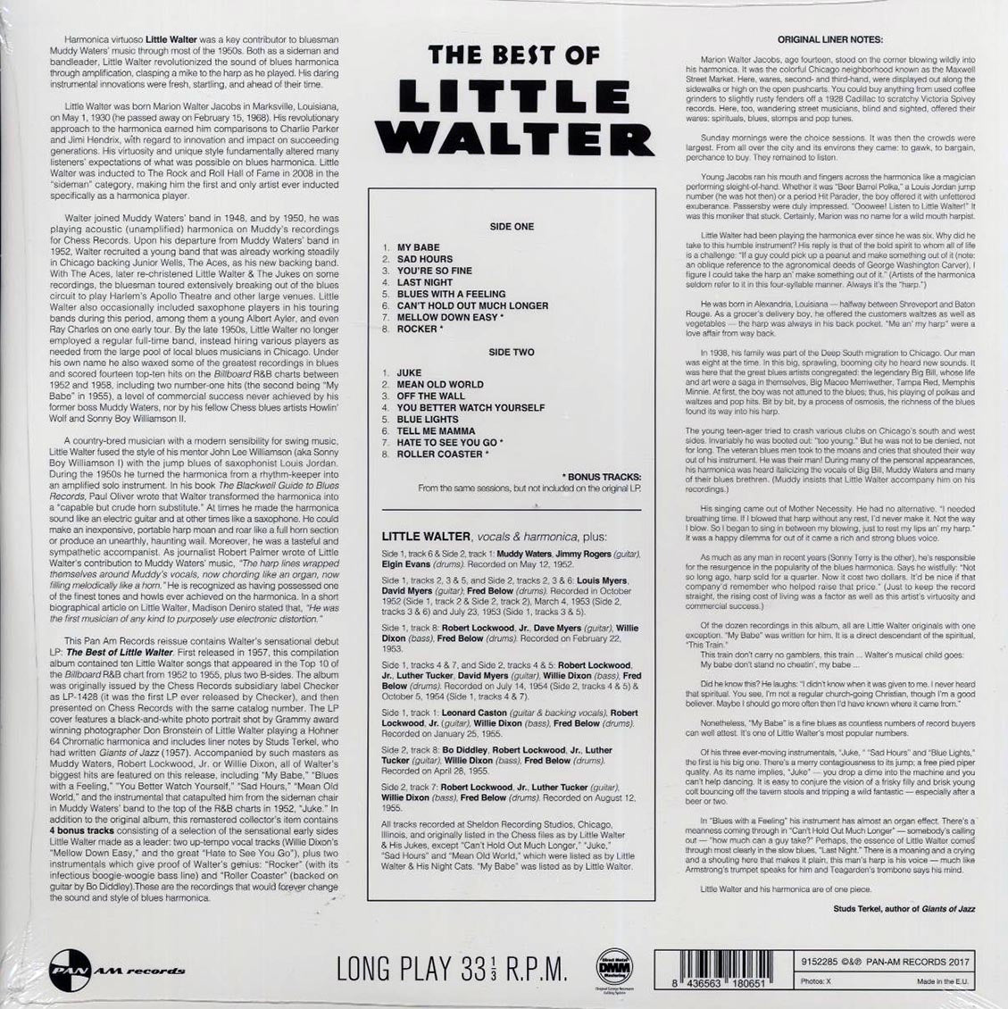 Little Walter - The Best Of Little Walter (+4 bonus tracks) (ltd. ed.) (180g) (remastered) Vinyl Record