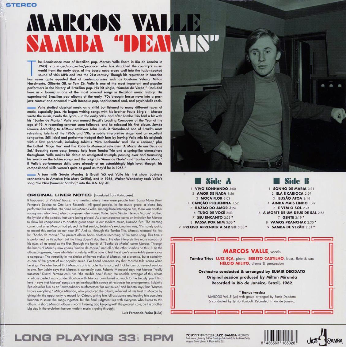 Marcos Valle - Samba Demais (+6 bonus tracks) (ltd. ed.) (180g) Vinyl Record