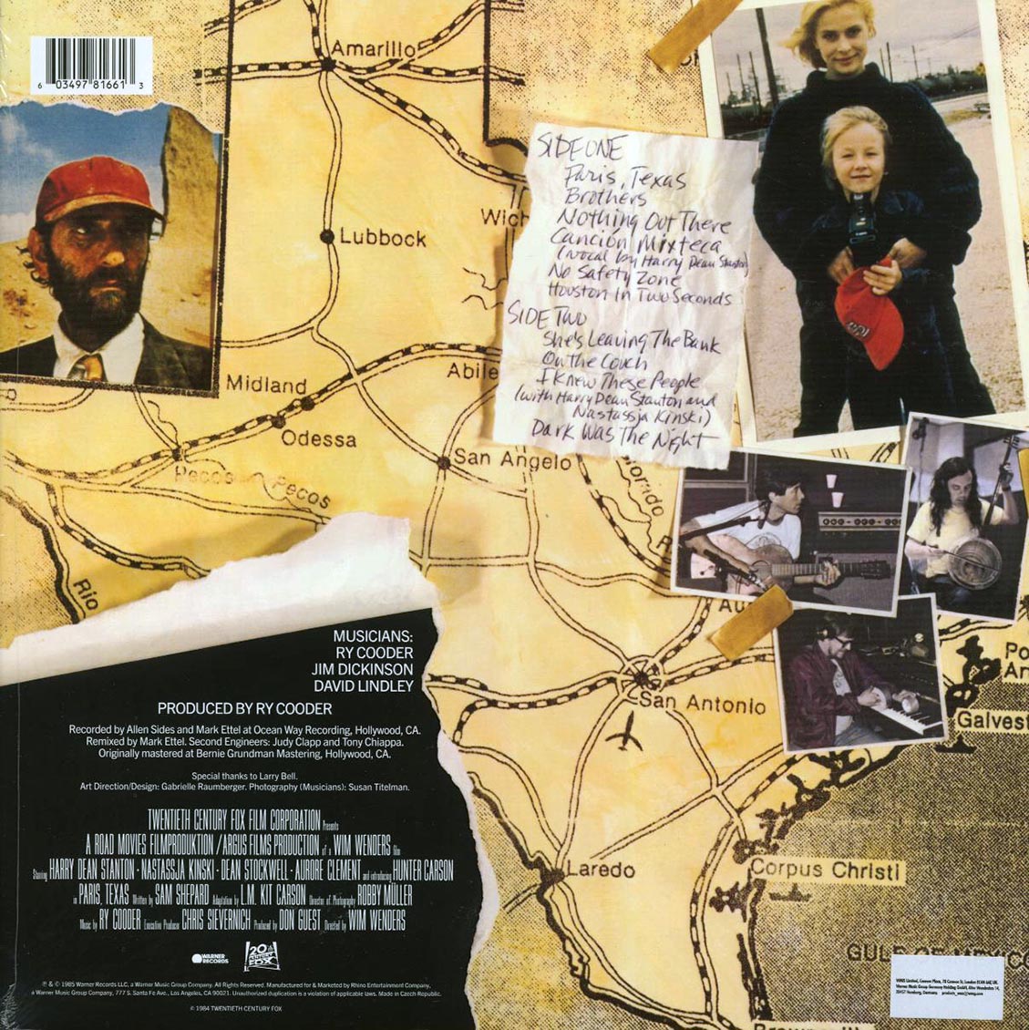 Ry Cooder - Paris, Texas: Original Motion Picture Soundtrack (red vinyl) (remastered) Vinyl Record