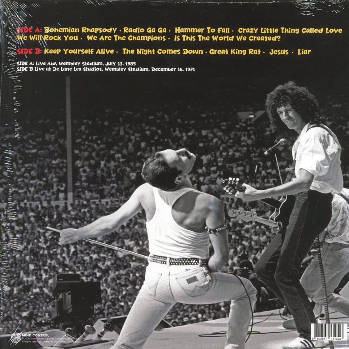 Queen - Live Aid, Wmbley Stadium, July 13th, 1985 Vinyl Record