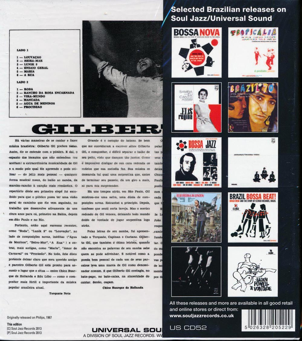 Gilberto Gil - Louvacao Music CD
