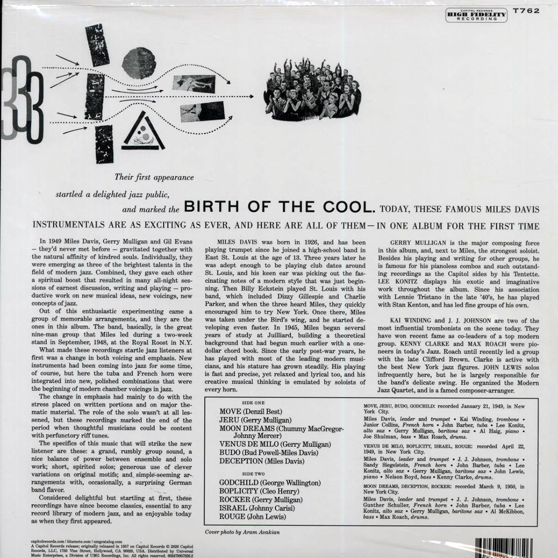 Miles Davis - Birth Of The Cool (mono) (180g) (RTI press) (audiophile) Vinyl Record