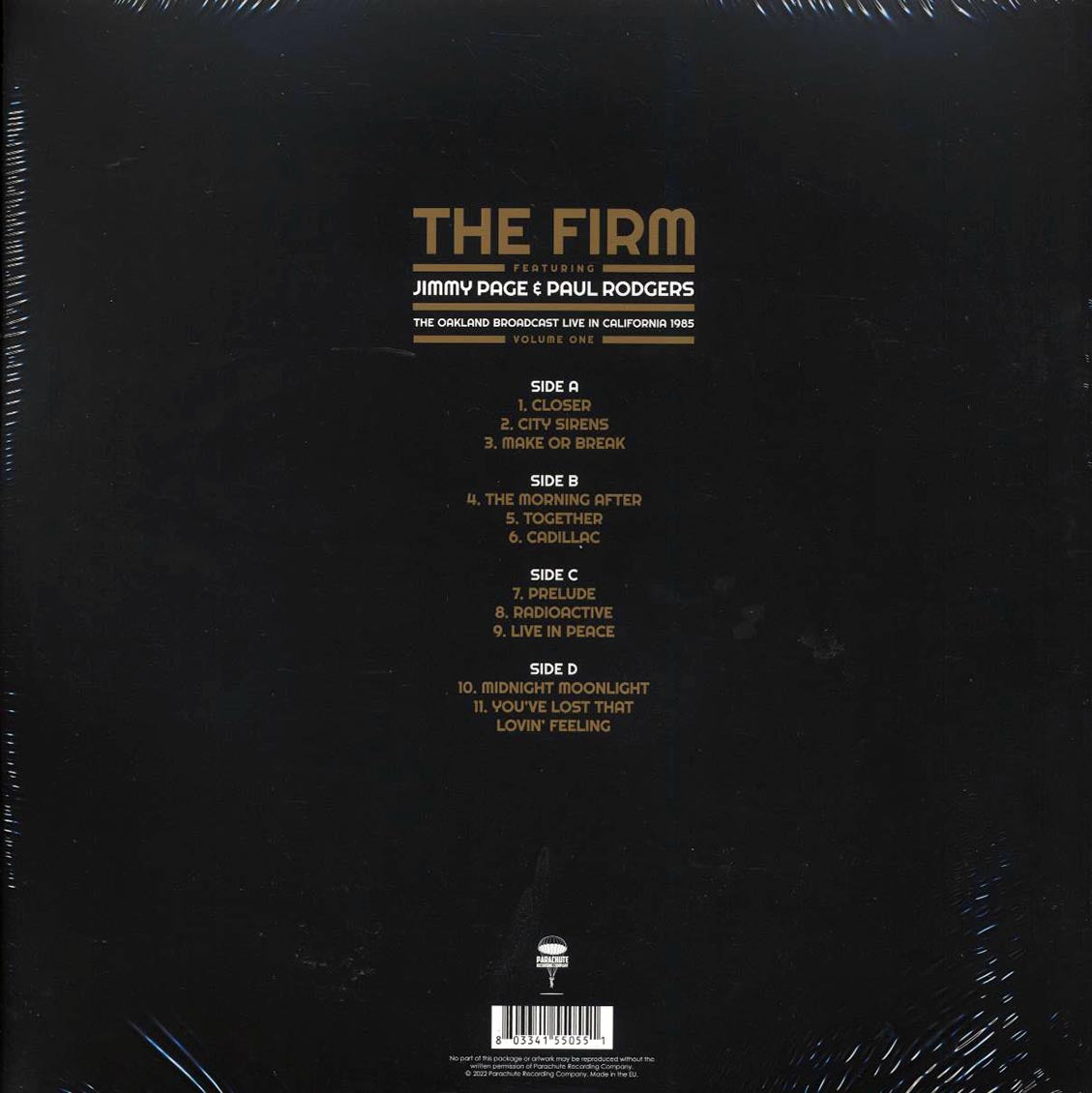 The Firm, Jimmy Page, Paul Rogers - The Oakland Broadcast Volume 1: Live In California 1985 (2xLP) Vinyl Record