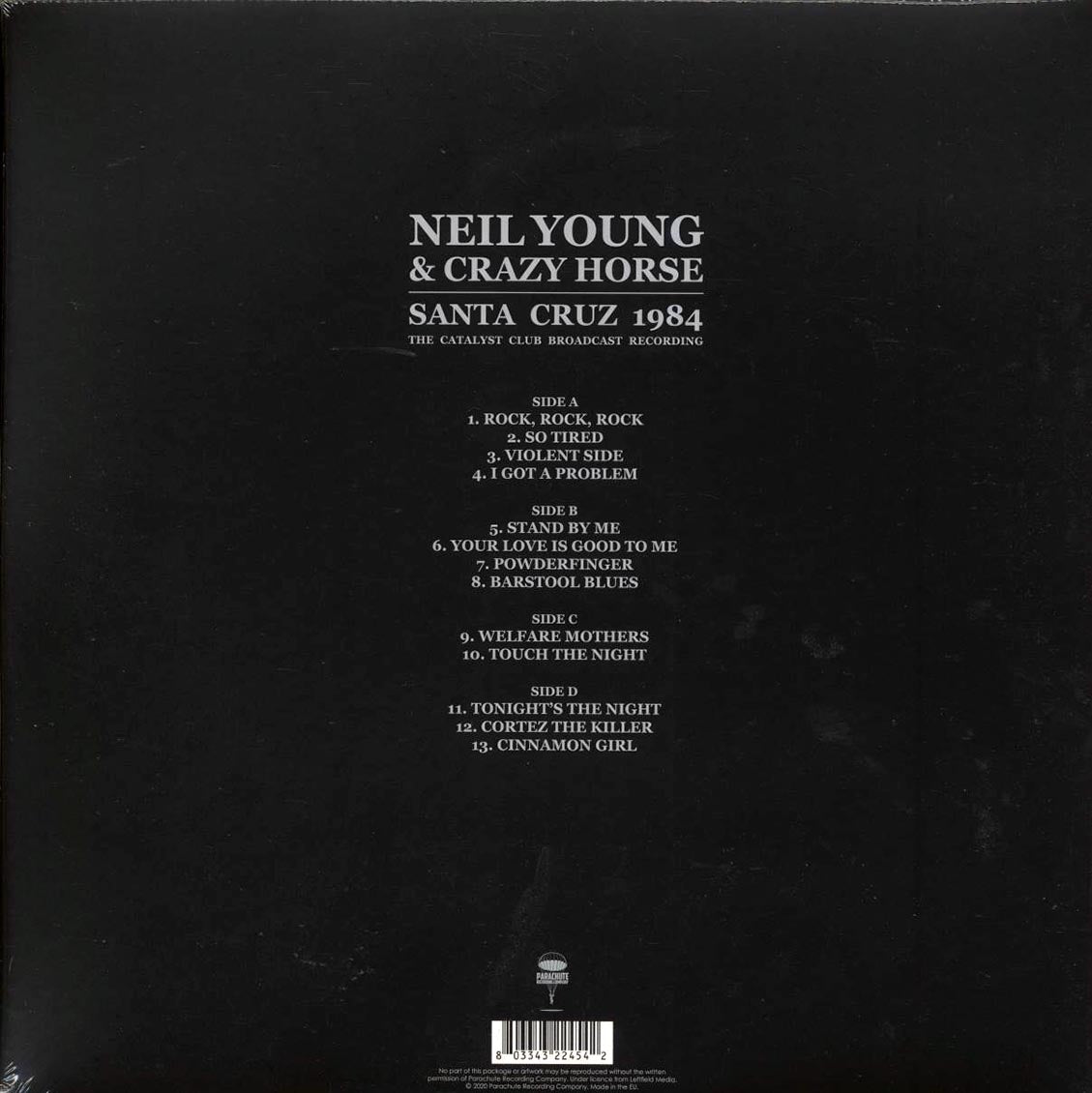 Neil Young & Crazy Horse - Santa Cruz 1984: The Catalyst Club Broadcast Recording (2xLP) Vinyl Record