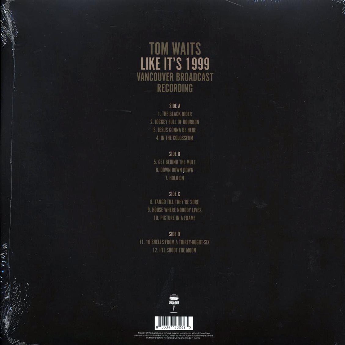 Tom Waits - Like It's 1999: Vancouver Broadcast Recording (2xLP) Vinyl Record