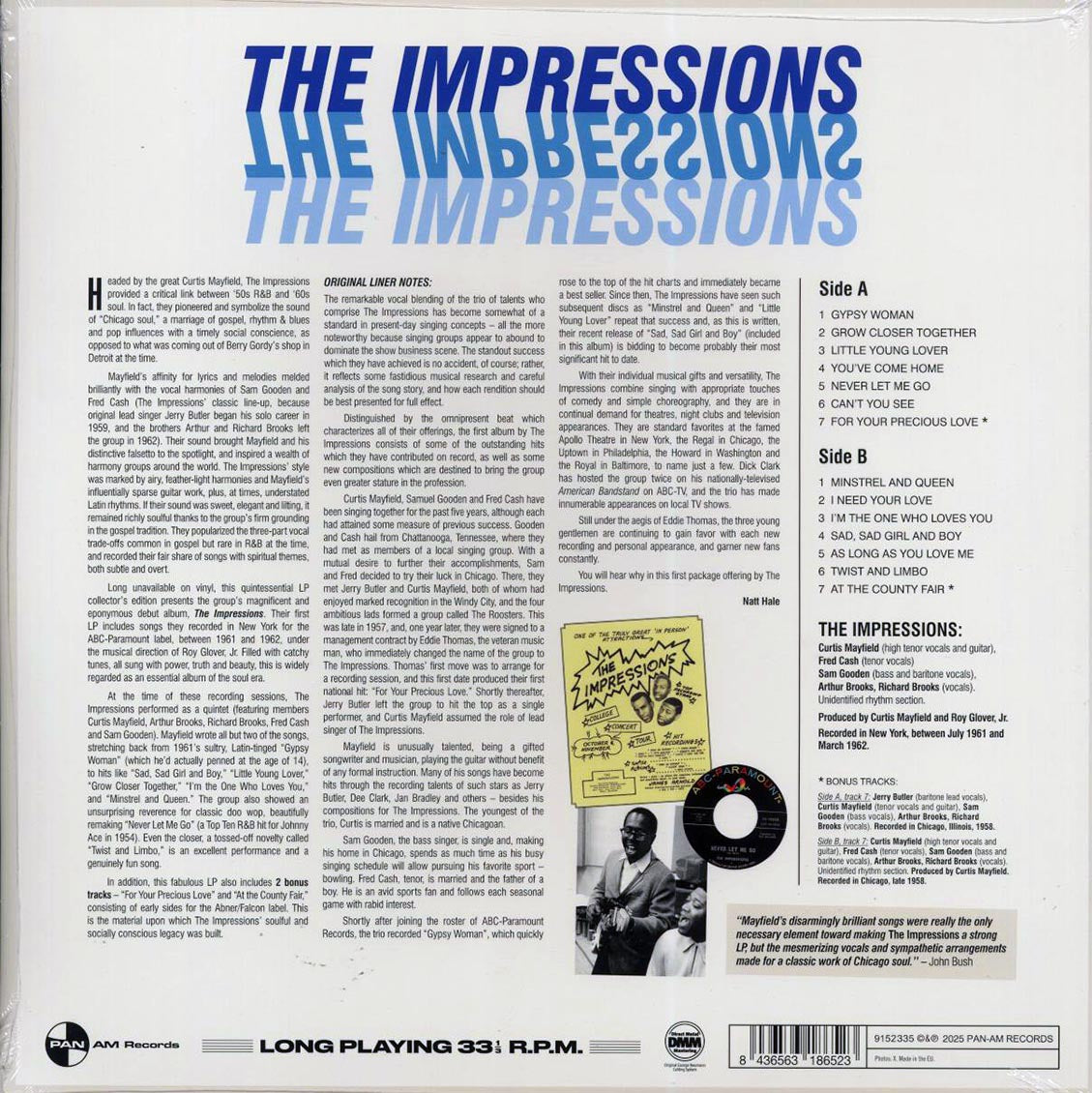 The Impressions - The Impressions (+2 bonus tracks) (ltd. ed.) (180g) Vinyl Record