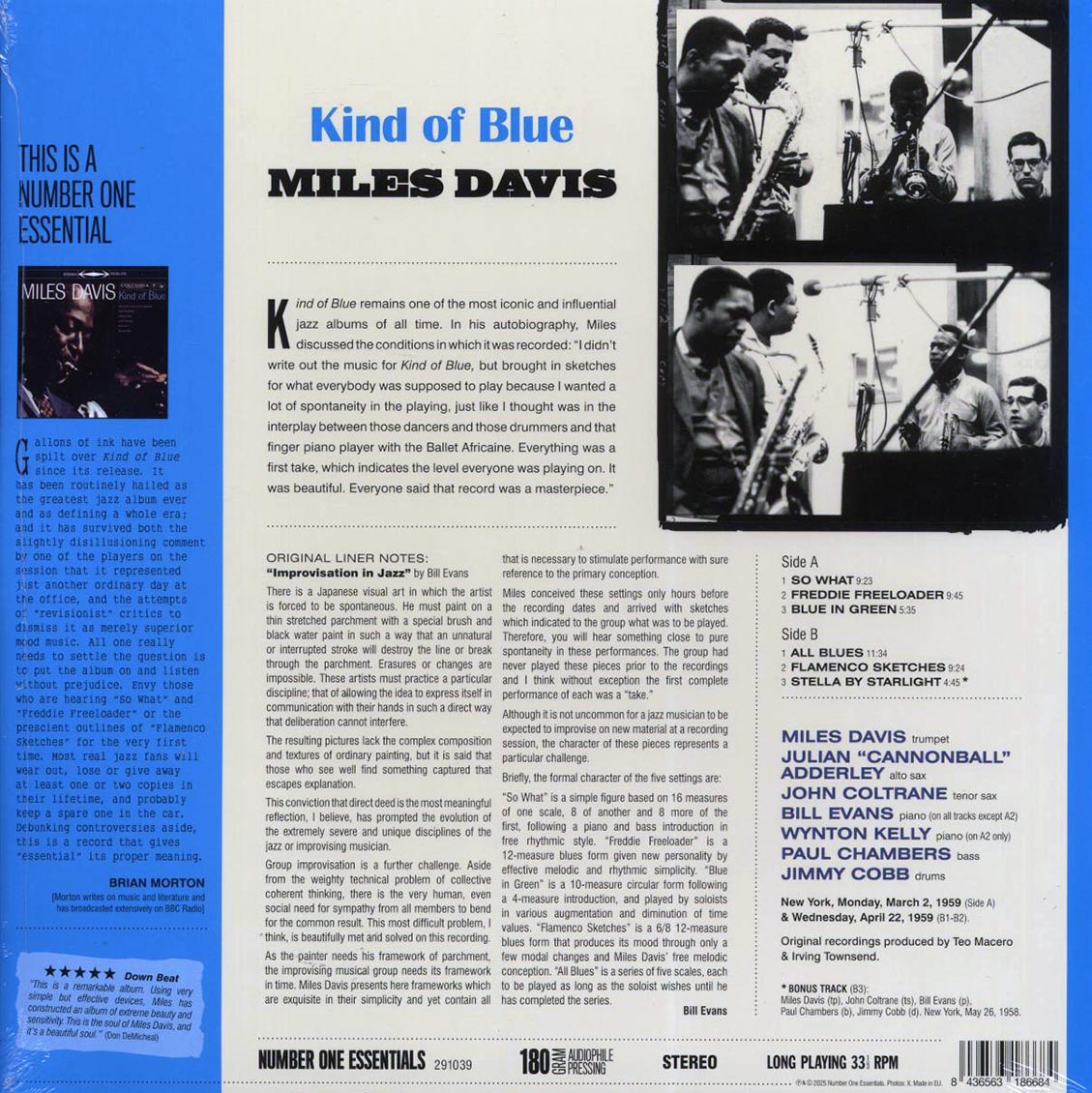 Miles Davis - Kind Of Blue (+bonus track) (ltd. ed.) (180g) Vinyl Record