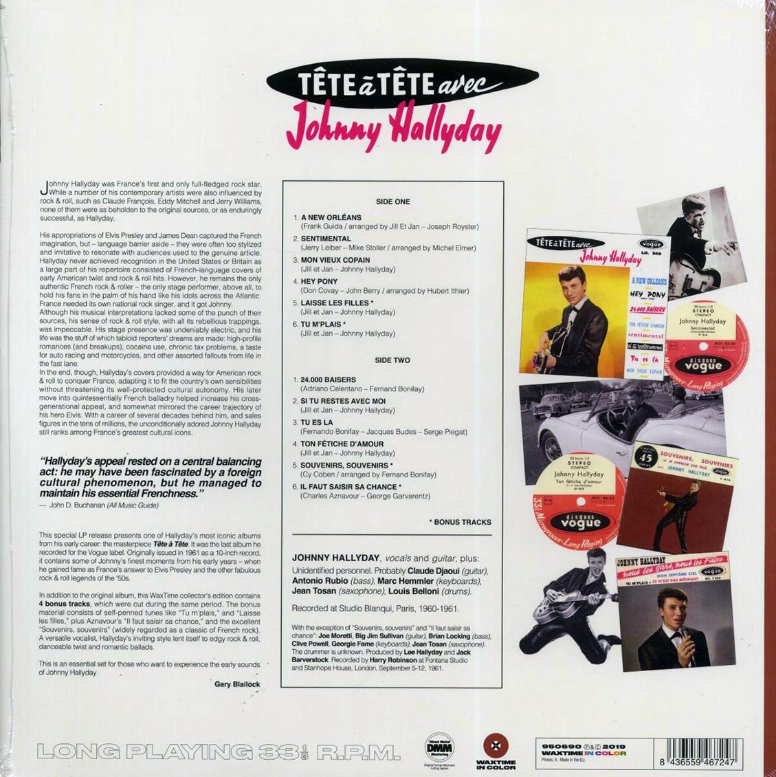 Johnny Hallyday - Tete A Tete Avec Johnny Hallyday (+4 bonus tracks) (ltd. ed.) (180g) (brown vinyl) Vinyl Record
