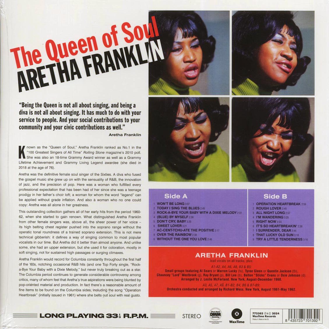 Aretha Franklin - The Queen of Soul (ltd. ed.) (180g) Vinyl Record