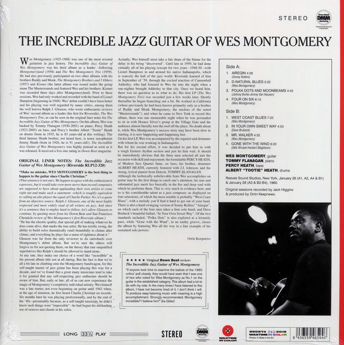 Wes Montgomery - The Incredible Jazz Guitar of Wes Montgomery (ltd. ed.) (180g) (red vinyl) Vinyl Record