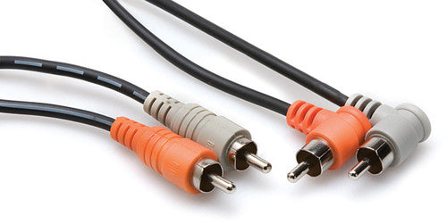 Hosa Stereo Intercon Dual Rca-dual R-angle Rca2m - Hosa Stereo Intercon Dual Rca-dual R-angle Rca2m - Professional Audio