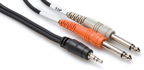 Hosa Stereo Brkt 3.5 Mm To Dual 1/4 In Ts 10 Ft - Hosa Stereo Brkt 3.5 Mm To Dual 1/4 In Ts 10 Ft - Professional Audio