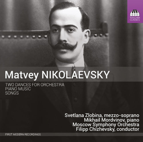 the album cover for Nikolaevsky / Zlobina / Moscow Symphony Orchestra - Two Dances for Orchestra - Piano Music - Songs