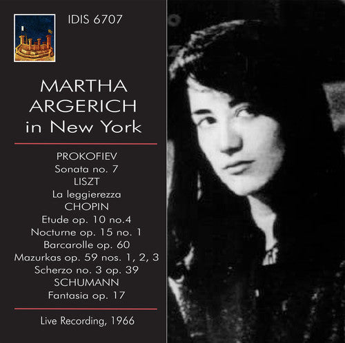 the album cover for Prokofiev / Martha Argerich - Martha Argerich in New York