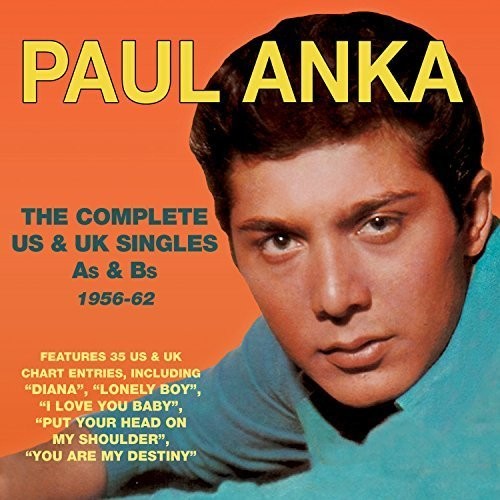 the album cover for Paul Anka - Complete Us & UK Singles As & BS 1956-62