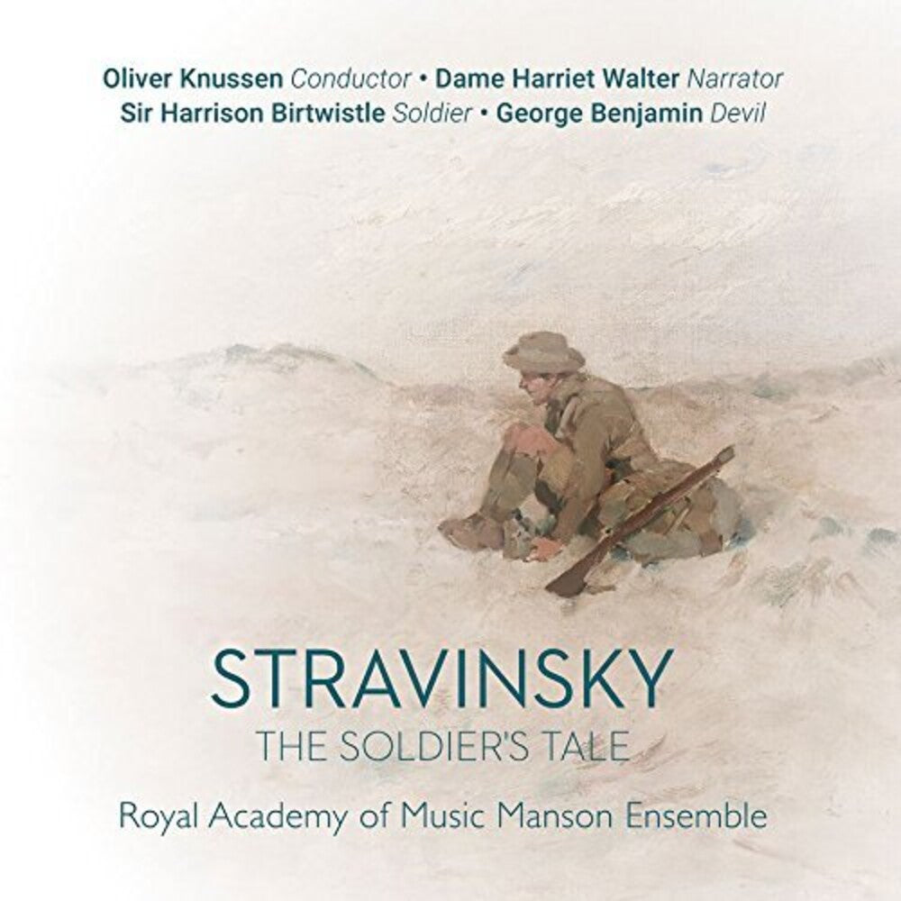 the album cover for Stravinsky / Oliver Knussen / Royal Academy - A Soldier's Tale