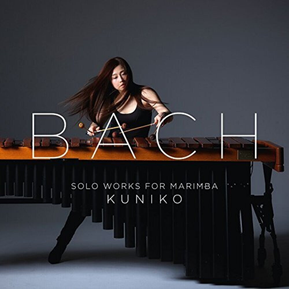 the album cover for Kuniko - Bach: Solo Works for Marimba