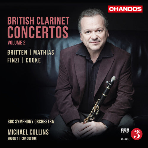 the album cover for Benjamin Britten / Cooke,Arnold / Collins,Michael - British Clarinet Concertos 2