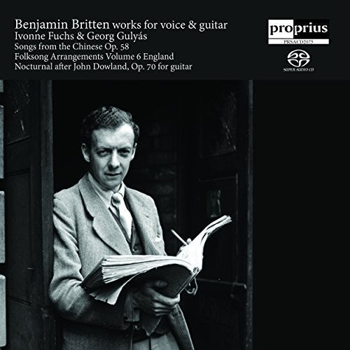 the album cover for Benjamin Britten / Gulyas,Georg / Fuchs,Ivonne - Britten: Works for Voice & Guitar