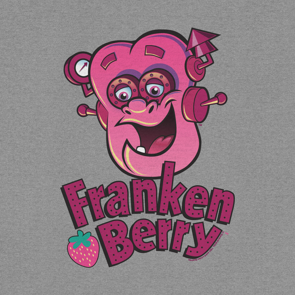 Franken Berry Monster Cereal Mascot Hooded Sweatshirt Hoodie Officially Licensed - Oxford Gray