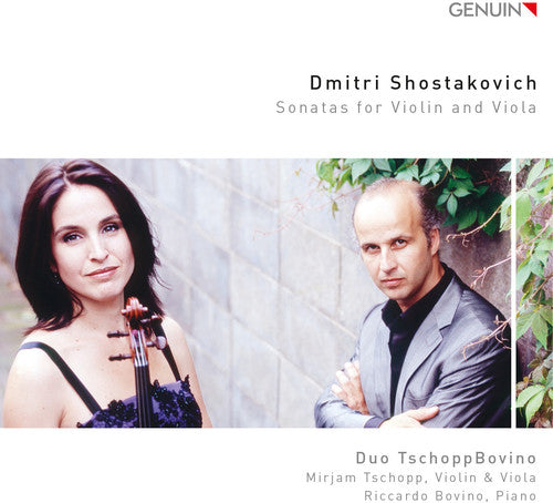 the album cover for Duo TschoppBovino - Shostakovich: Sonatas For Violin & Viola