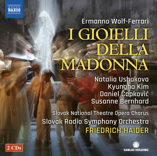 the album cover for Ermanno Ferrari Wolf / Ushakova,Natalia - Wolf-ferrari: I Gioielli Della Madonna