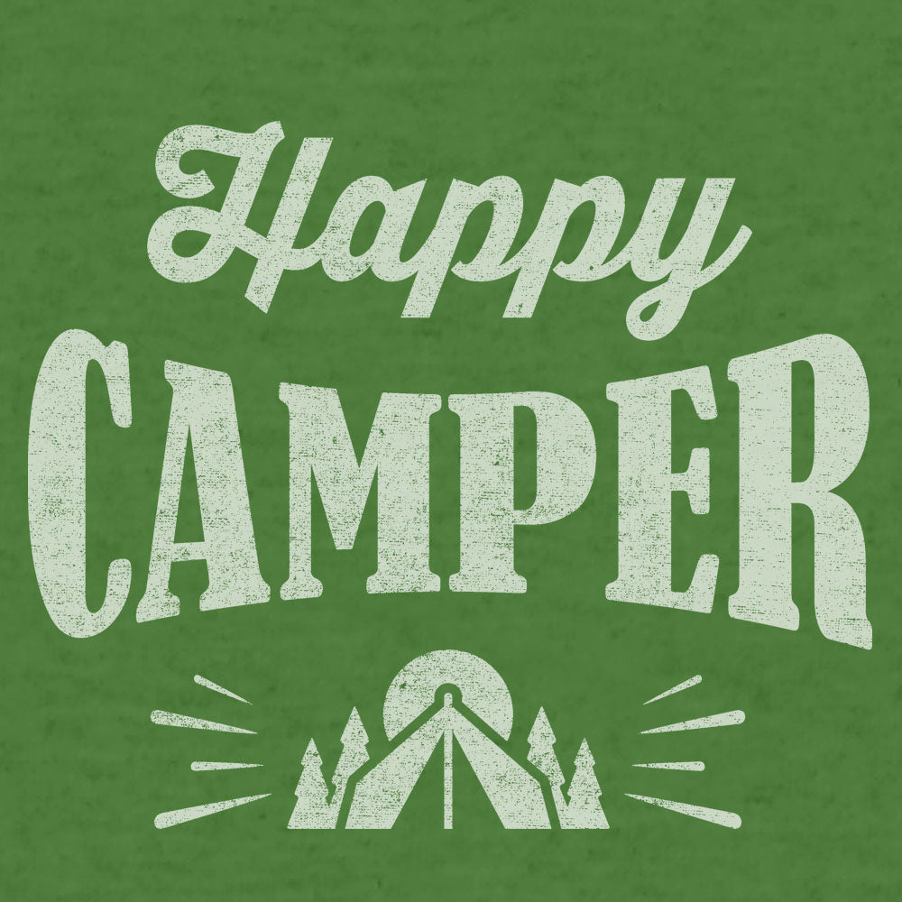 Happy Camper Hooded Sweatshirt Hoodie Officially Licensed - Green