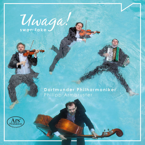the album cover for J Bach S / Elgar / Uwaga! / Armbruster - Swan Fake
