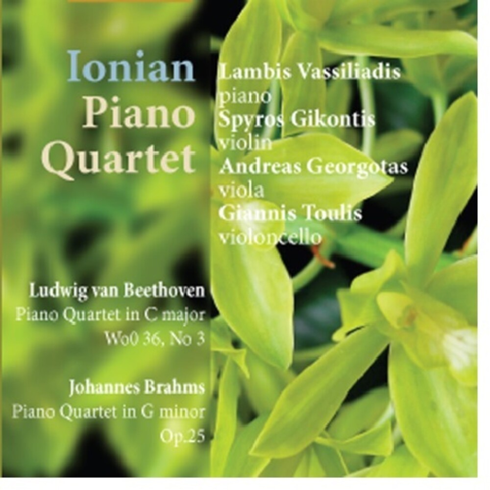 the album cover for Ionian Piano Quartet - Ludwig Van Beethoven-Johannes Brahms