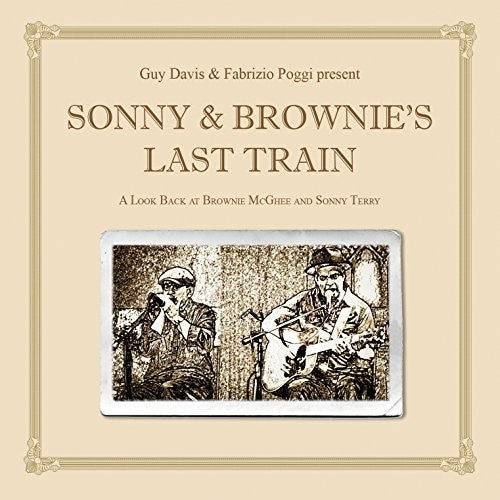 the album cover for Guy Davis / Poggi,Fabrizio - Sonny & Brownie's Last Train