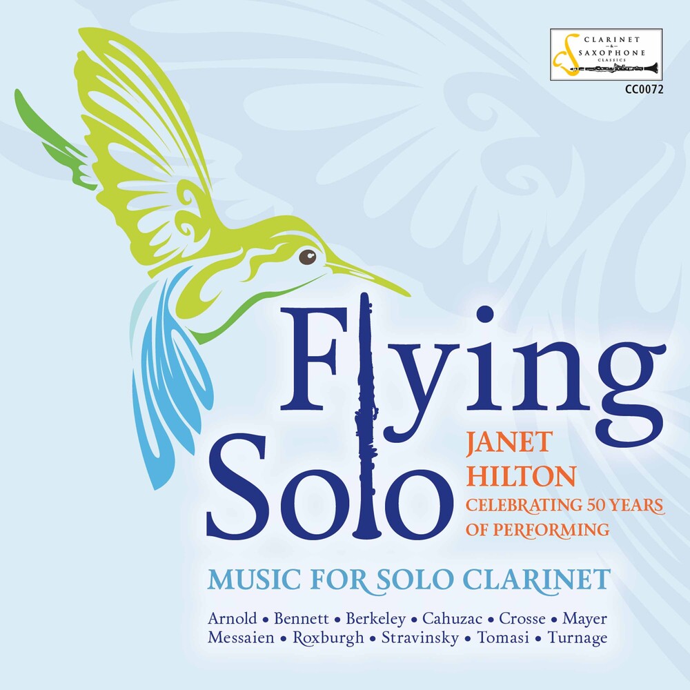 the album cover for Janet Hilton - Flying Solo