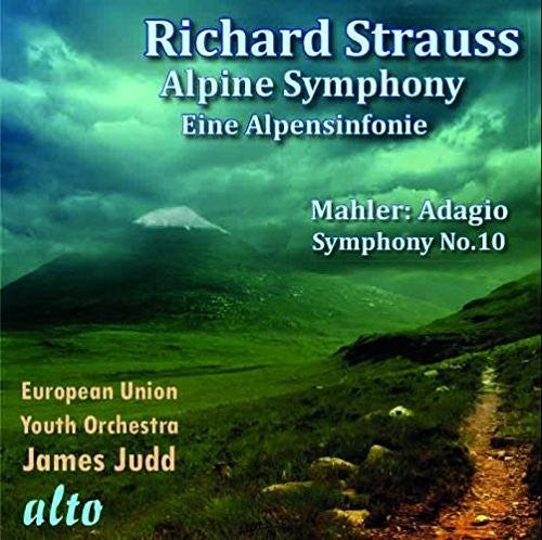 the album cover for Strauss / Mahler / European Union Youth Orchestra - Eine Alpensinfonie / Adagio From Symphony No. 10