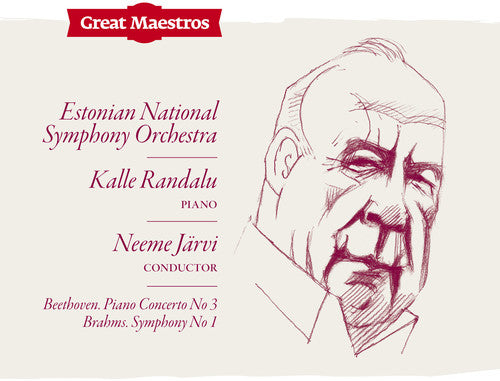 the album cover for Neeme Järvi - Beethoven: Piano Concerto No 3 / Brahms: Symphony No 1