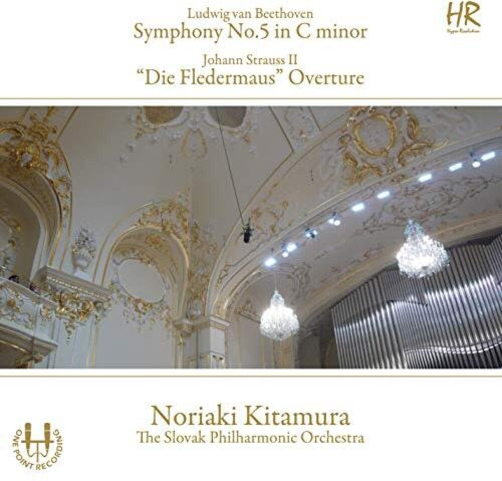 the album cover for Beethoven / Kitamura - Symphony 5 in C Minor 67 / Die Fledermaus Overture