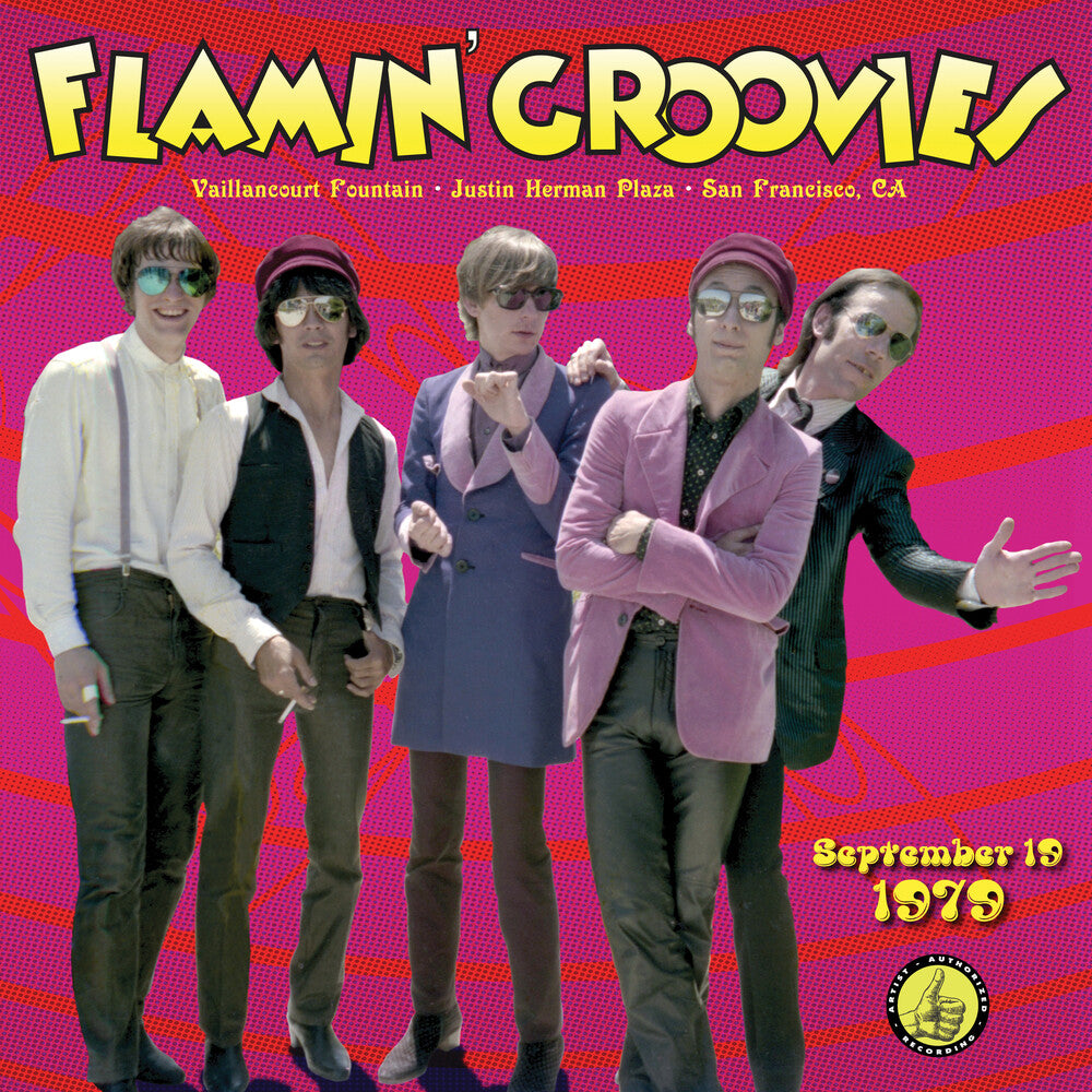 the album cover for Flamin Groovies - Live From The Vaillancourt Fountains September 19,1979