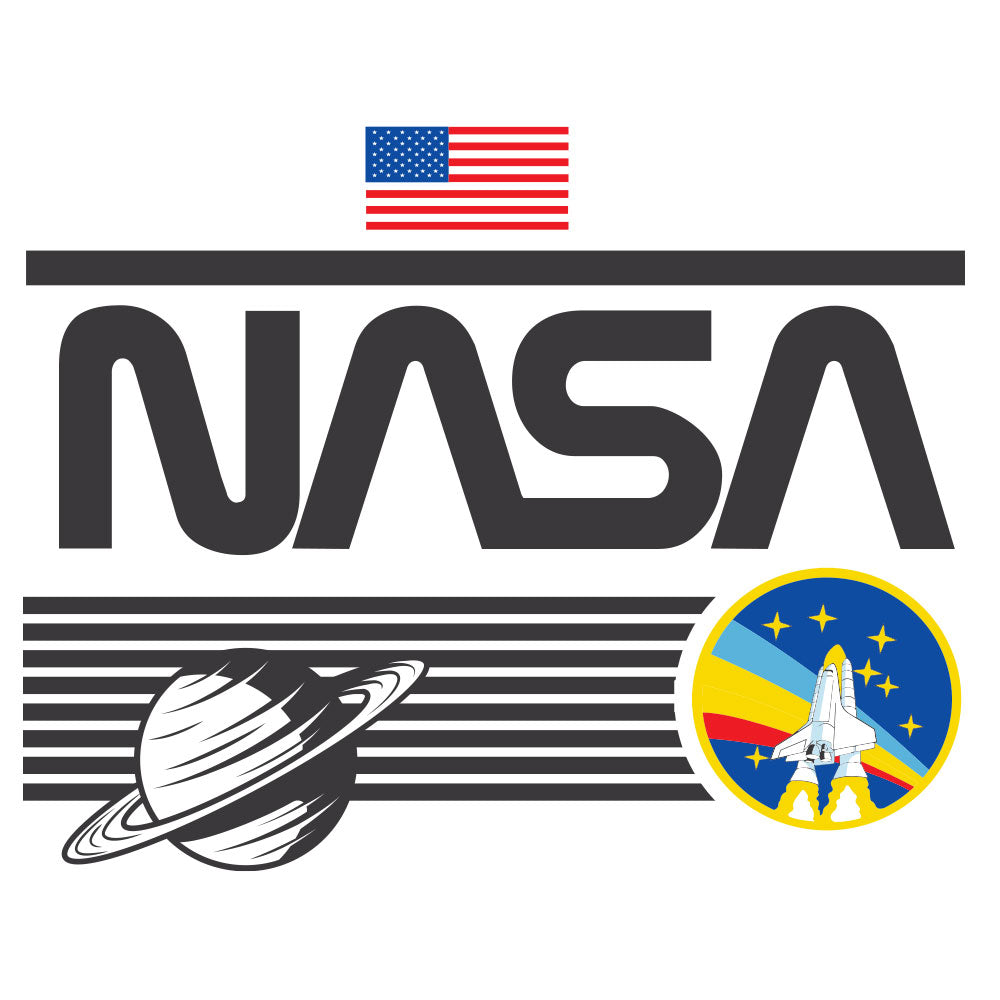 NASA Shuttle Long Sleeve T Shirt Officially Licensed - White