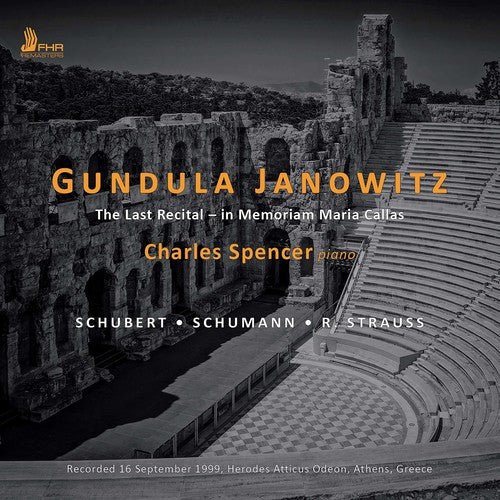 Schubert / Janowitz / Spencer - Last Recital - Music CD