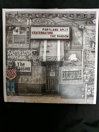 the album cover for Exacerbators / The Ransom - Split EP
