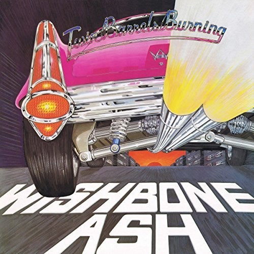 the album cover for Wishbone Ash - Twin Barrels Burning