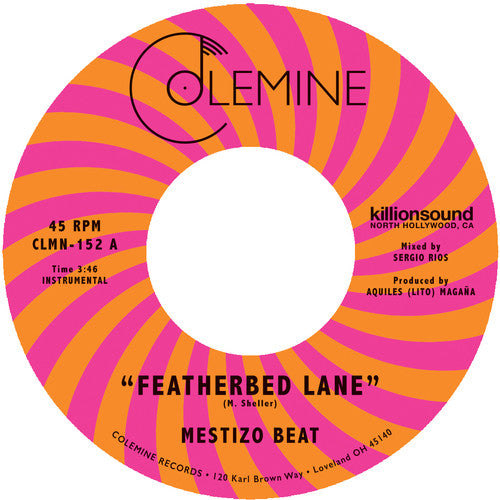 the album cover for Mestizo Beat - Featherbed Lane / Handcuffed To The Shovel