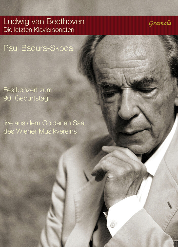 the album cover for Beethoven / Badura-Skoda - Celebrating His 90th Birthday