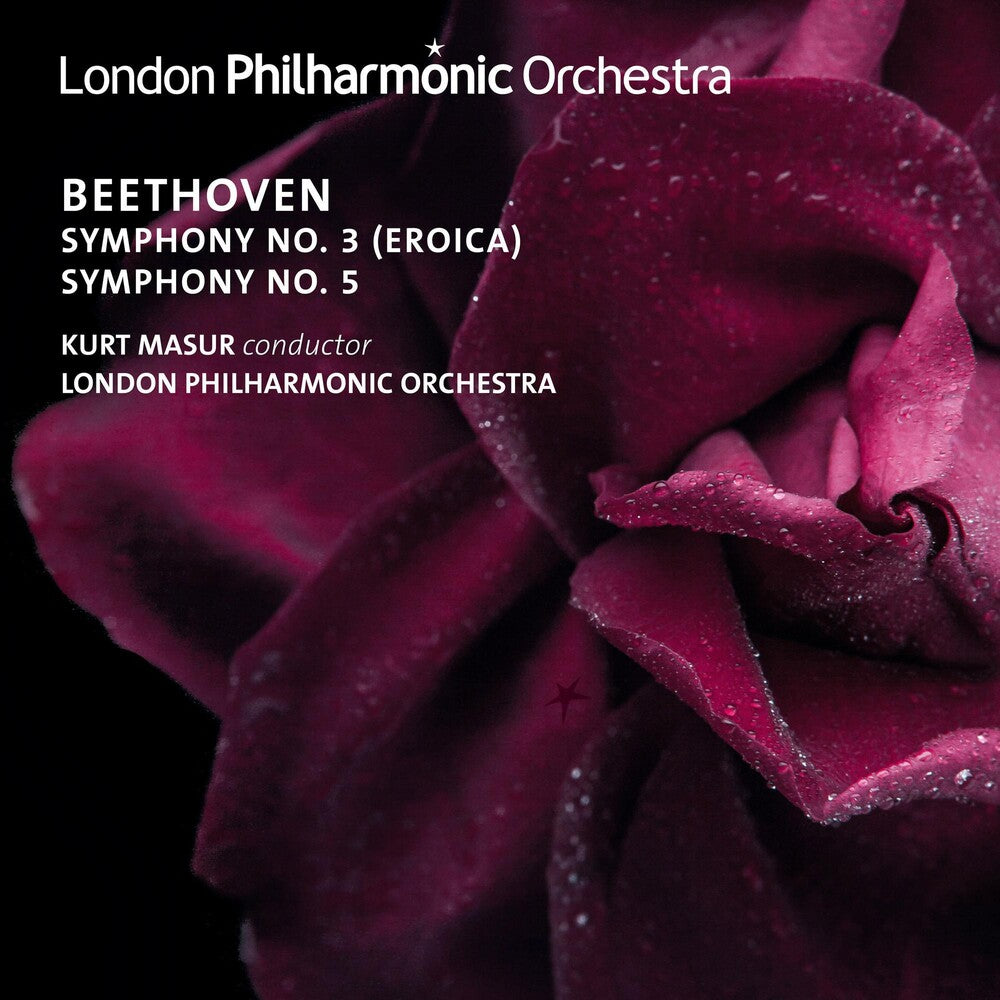 the album cover for Beethoven / Kurt Masur / London Philharmonic Orch - Beethoven: Symphonies Nos.3 & 5