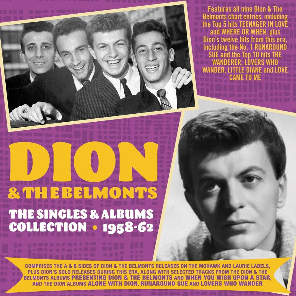 the album cover for Dion & Belmonts - Singles & Albums Collection 1957-62